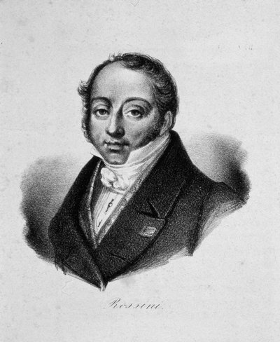 Gioachino Antonio Rossini zeneszerző portréja 1792-1868, 19. század. alkotó: French master.