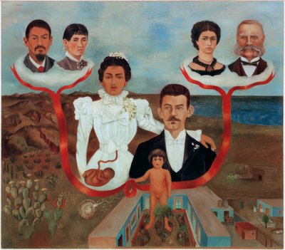 A nagyszüleim, a szüleim és én alkotó: Frida Kahlo