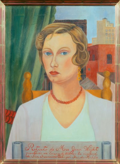 Jean Wight asszony portréja alkotó: Frida Kahlo