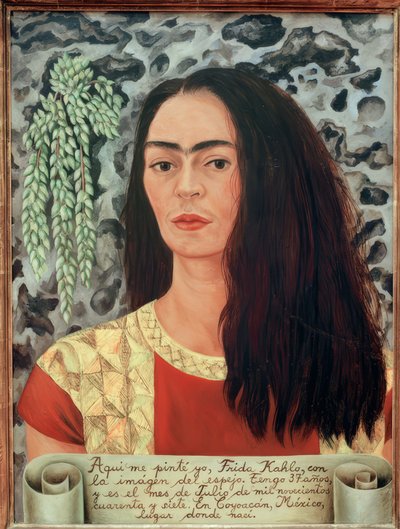 Önarckép laza hajjal alkotó: Frida Kahlo