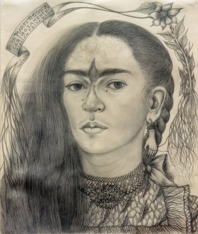 Önarckép Marte R. Gómeznek dedikálva alkotó: Frida Kahlo