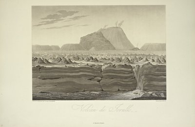 Jorullo vulkánja, Gmelin rajza, illusztrációja Alexander von Humboldt és Aime Bonpland „Kordillerák és Amerika őslakosainak emlékművei” című könyvéből alkotó: Friedrich Alexander Baron von (after) Humboldt