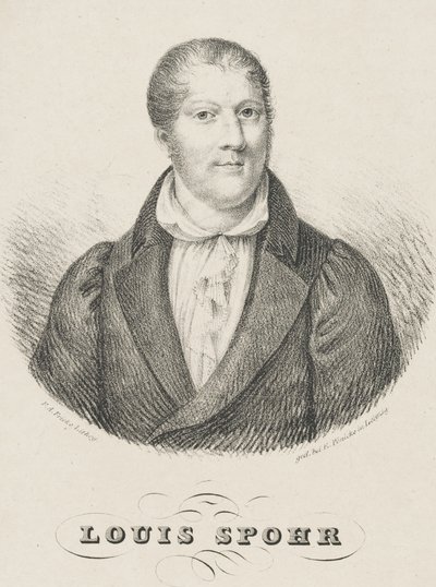 Louis Spohr portréja 1784-1859, c. 1830-1840. alkotó: Friedrich August Fricke