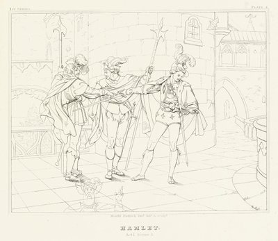 Hamlet, I. felvonás, 5. jelenet (metszet) alkotó: Friedrich August Moritz Retzsch