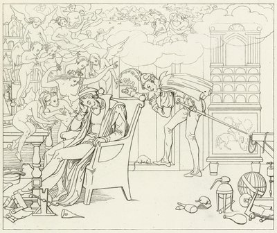 Illusztráció Goethes Fausthoz alkotó: Friedrich August Moritz Retzsch