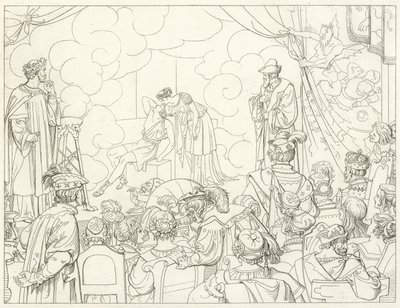 Illusztráció Goethes Fausthoz alkotó: Friedrich August Moritz Retzsch