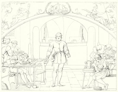 Illusztráció Schiller Lied von der Glocke vagy A harang énekéhez (metszet) alkotó: Friedrich August Moritz Retzsch