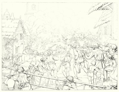 Illusztráció Schiller Lied von der Glocke vagy A harang énekéhez (metszet) alkotó: Friedrich August Moritz Retzsch