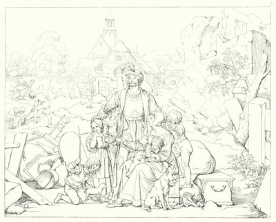 Illusztráció Schiller Lied von der Glocke vagy A harang énekéhez (metszet) alkotó: Friedrich August Moritz Retzsch