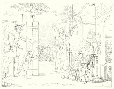 Illusztráció Schiller Lied von der Glocke vagy A harang énekéhez (metszet) alkotó: Friedrich August Moritz Retzsch
