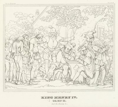 IV. Henrik király, II. rész, III. felvonás, 2. jelenet (metszet) alkotó: Friedrich August Moritz Retzsch