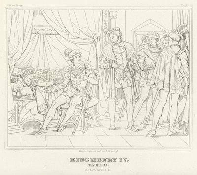 IV. Henrik király, II. rész, IV. felvonás, 4. jelenet (metszet) alkotó: Friedrich August Moritz Retzsch