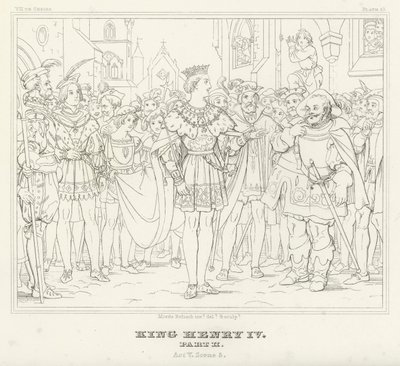 IV. Henrik király, II. rész, V. felvonás, 5. jelenet (metszet) alkotó: Friedrich August Moritz Retzsch