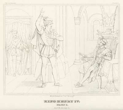 IV. Henrik király, I. rész, III. felvonás, 3. jelenet (metszet) alkotó: Friedrich August Moritz Retzsch