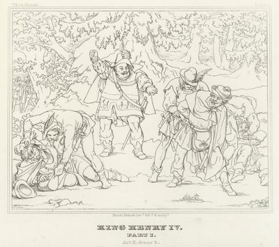 IV. Henrik király, I. rész, II. felvonás, 2. jelenet (metszet) alkotó: Friedrich August Moritz Retzsch