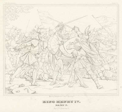 IV. Henrik király, I. rész, V. felvonás, 4. jelenet (metszet) alkotó: Friedrich August Moritz Retzsch