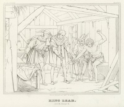 Lear király, III. felvonás, 6. jelenet (metszet) alkotó: Friedrich August Moritz Retzsch