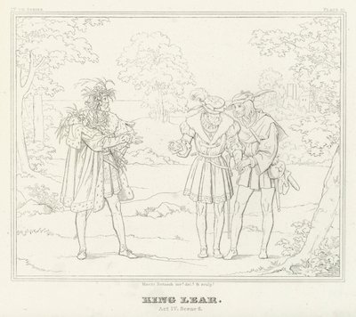 Lear király, IV. felvonás, 6. jelenet (metszet) alkotó: Friedrich August Moritz Retzsch