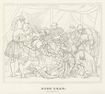 Lear király, V. felvonás, 3. jelenet (metszet) alkotó: Friedrich August Moritz Retzsch
