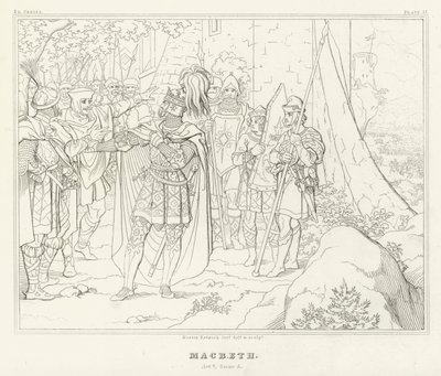Macbeth, V. felvonás, 5. jelenet (metszet) alkotó: Friedrich August Moritz Retzsch