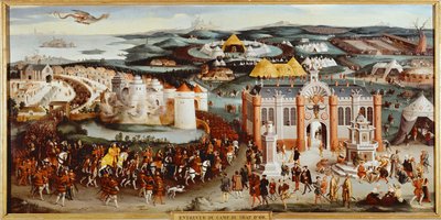I. Frigyes francia és VIII. Henrik angol király találkozója a Calais melletti Camp du Drap d