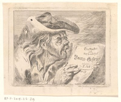 Egy öreg farmer mellszobra, kezében füzettel alkotó: Friedrich Christian Gottlieb Geyser (possibly)