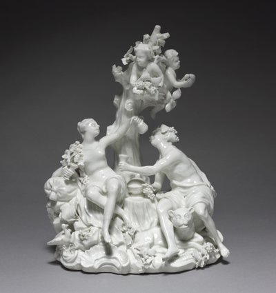 Bacchus és Venus, gyártó Tournay Factory, Belgium, 1755 körül alkotó: Friedrich Elias I Meyer