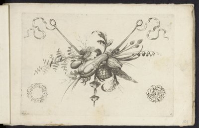 Fesztivál virágokkal, bladerennel és vruchtennel Különféle új virágok és gyümölcsök ünnepe (sorozat címe) alkotó: Friedrich Jacob Morisson