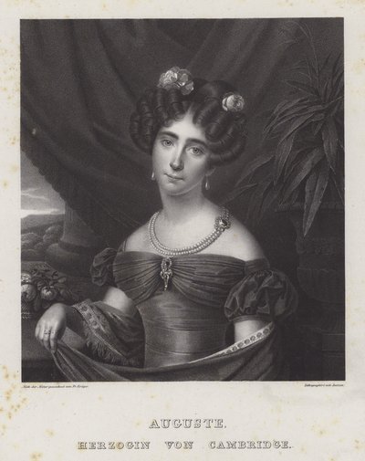 Augusta, Cambridge hercegnője (litho) alkotó: Friedrich Jentzen