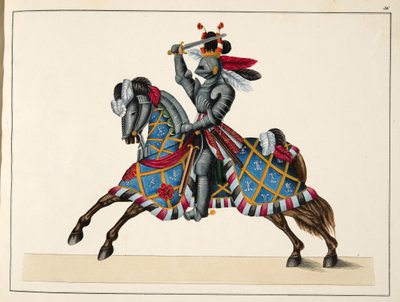 Egy lovag egy versenyen, tányér a lovagság fejlődésének és szokásainak történetéből, Dr. Franz Kottenkamp, Carl Hoffmann, 1842 alkotó: Friedrich Martin von Reibisch