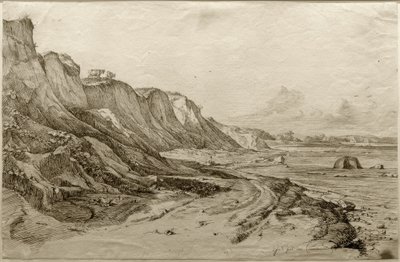 F.Nerly, The Brodtener Ufer Travemünde közelében alkotó: Friedrich Nerly