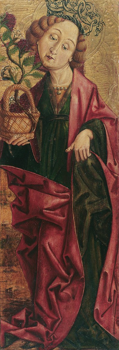 Szent Dorottya (belül) és Szent Alexius (kint) alkotó: Friedrich Pacher (Umkreis)