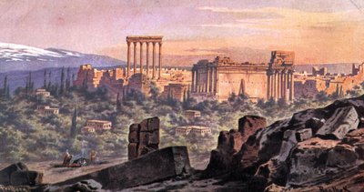 Baalbek Libanon (nyomtatás) alkotó: Friedrich Perlberg