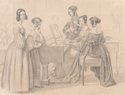 Musicale a Prellersben, 1838. alkotó: Friedrich Preller