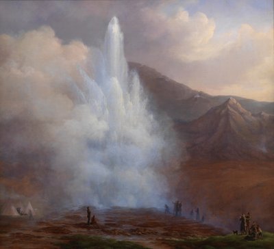 A Nagy Gejzír kitörése Izlandon 1834-ben alkotó: Friedrich Theodore Kloss