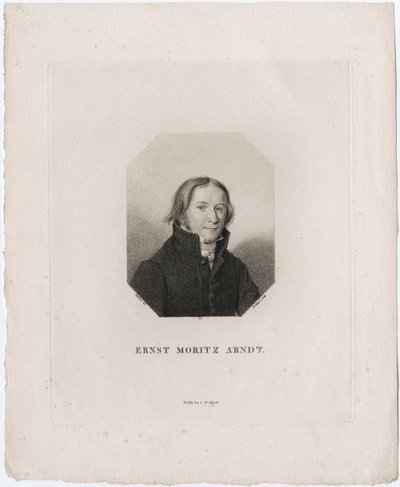 Ernst Moritz Arndt portréja, 1817 alkotó: Friedrich Wilhelm Bollinger