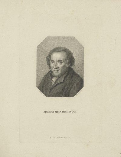 Mendelssohn Moses portréja 1729-1786, 1818. alkotó: Friedrich Wilhelm Bollinger