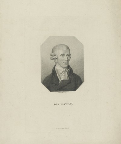 Joseph Haydn zeneszerző portréja 1732-1809, 1818. alkotó: Friedrich Wilhelm Bollinger