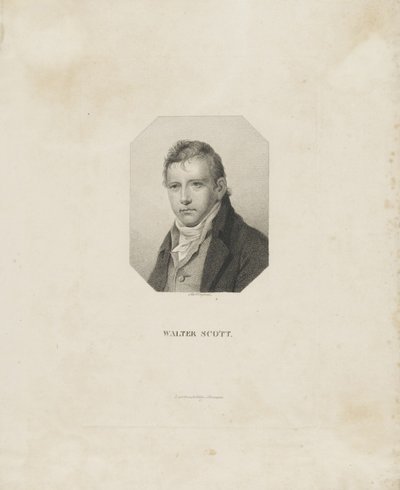 Sir Walter Scott történelmi regényíró és költő portréja 1771-1832, kb. 1825. alkotó: Friedrich Wilhelm Bollinger