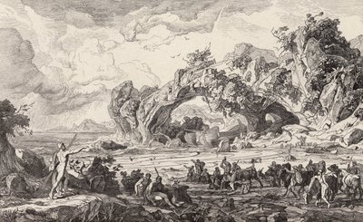 Héliosz szent szarvasmarhájának megölése (metszet) alkotó: Friedrich the Elder Preller