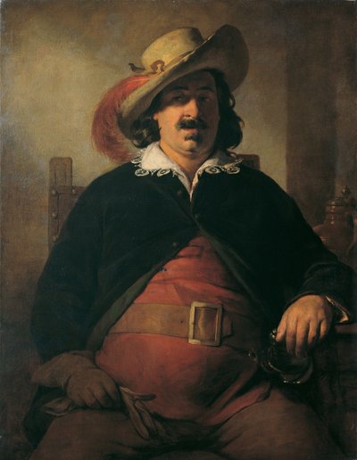 Ignaz Raffalt tájfestő Falstaff szerepében alkotó: Friedrich von Amerling