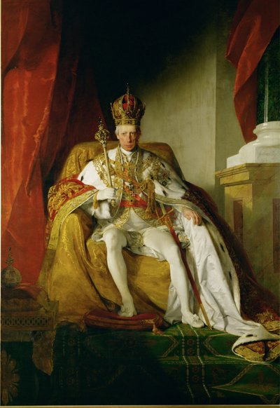 I. Ferenc császár az Osztrák Császárság koronázási palástjában ... alkotó: Friedrich von Amerling