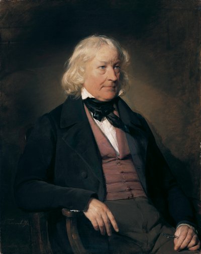 Német: Bertel Thorvaldsen szobrászművész (1770-1844) portréja alkotó: Friedrich von Amerling
