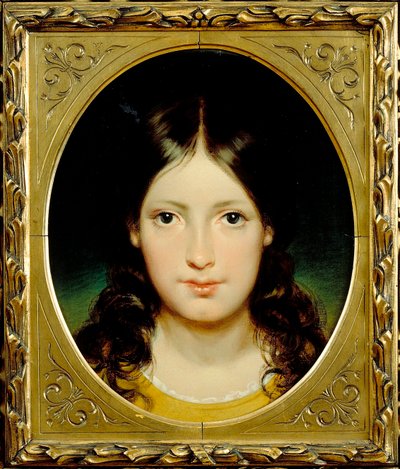 ""Lány"" (Fiatal lány) Friedrich Ritter von Amerling (1803-1887) festménye 1838 körül - Olaj, vászon Mérete 39,5x32,5 cm Moravska galéria, Brno alkotó: Friedrich von Amerling
