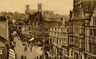 Lincoln High Street, 19. század vége – 20. század eleje. alkotó: Frith and Co