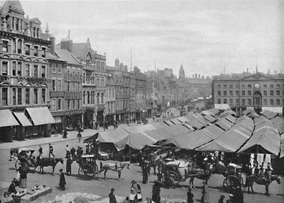 Nottingham: The Market-Place, 1896 alkotó: Frith and Co
