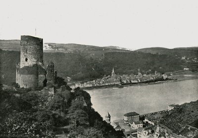 A Rajnára néző Katz, St Goarshausen, Németország, 1895. alkotó: Frith and Co