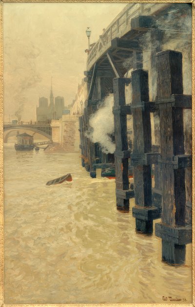 A Szajna decemberben alkotó: Fritz Thaulow