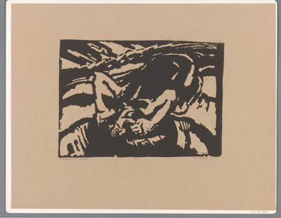 Térdelő ember alkotó: Frits van den Berghe (signed by artist)
