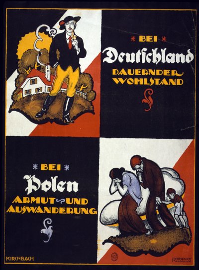 Német lengyelellenes plakát alkotó: Fritz Gottfried Kirchbach